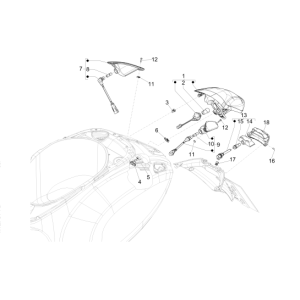 Rear light Vespa Primavera 4-stroke 3-valve (euro4 injection iget)
