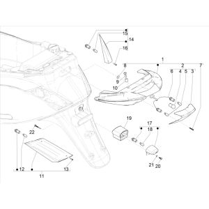 Rear light - Piaggo Zip 4-stroke flashing light (euro5 injection IGET)