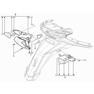 Rear light - Rear indicators Piaggio Typhoon 50 2-stroke Euro 3 2011