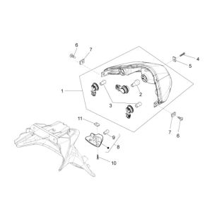 Tail lightPiaggio New Fly 4-stroke 4-valve