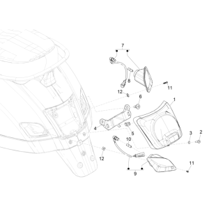 Rear lights - Vespa GTS 125 4T E5 ABS 2021 turn signals (EMEA)