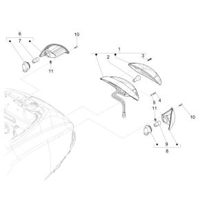 Tail lightVespa Lxv 2-stroke