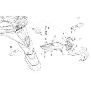 Rearlights - Piaggio MP3 300 HPE/300 HPE SPORT E5 ABS 2020-2022 (EMEA)