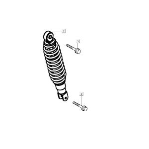 rear shock absorber Kymco Agility RS 4-stroke white 09