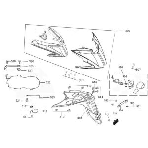 Rear Fender Tail lightChina R8 flat matt anthracite