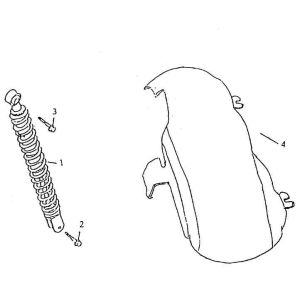 Rear Fender Shock Absorber Fosti Retro anthracite