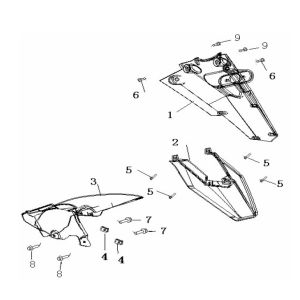 Rear fender Generic Ideo cream 2007 2-stroke 25