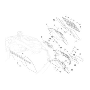 Rear fender GTS 125 IE black 85/B