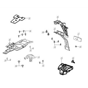Rear fender Kymco K-Pipe 125cc