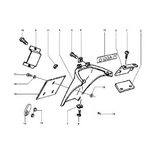 Rear fender Piaggio Typhoon 98-2005 2-stroke