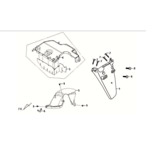 Sym Fiddle II 125S rear fender