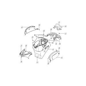 Rear covers Kymco New Sento 4-stroke 50i gold