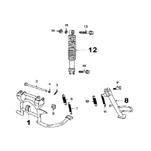 Rear Telescope and Stand Peugeot V-clic Midnight Blue