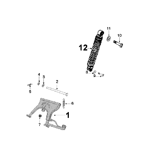 Rear telescope Peugeot Kisbee brown