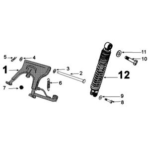 Rear telescope Peugeot Kisbee euro4