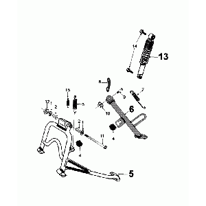 Rear Telescope and Stand Peugeot Tweet Evo Euro4