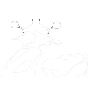 Mirrors Piaggio New Fly 4-stroke 2-valve