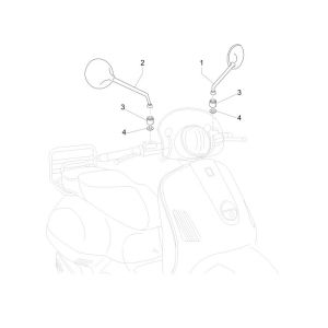 Mirrors Vespa Lxv 25km 4-stroke 2-valve