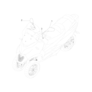 Rearview Mirrors Piaggio MP3 500 LT Sport 2014-2016