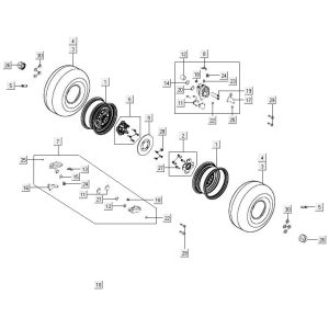 Rear wheel Kymco MXU 500