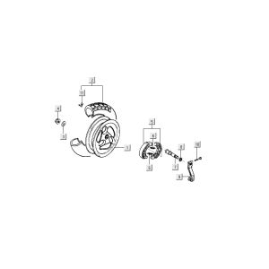 rear wheel brake Kymco Dink LC 2-stroke silver