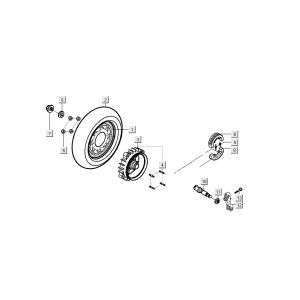 Rear wheel - Brake Kymco Filly 4-stroke silver