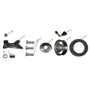 Rear wheel AGM LX black