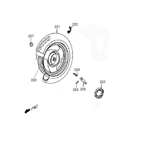 Rear wheel AGM New Flash matt anthracite