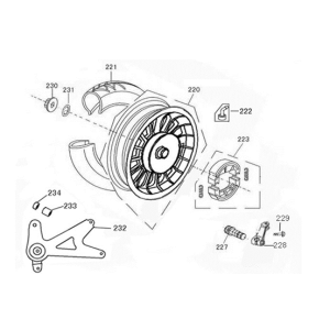 Rear wheel Benda Benson brown