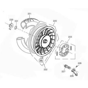 Rear wheel Benzhou YY50QT-45A black