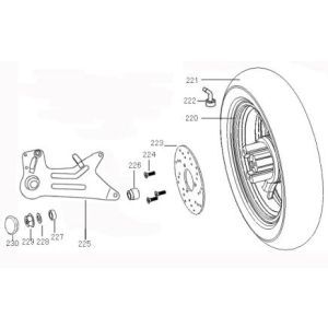Rear wheel Benzhou ZN50QT-36 black