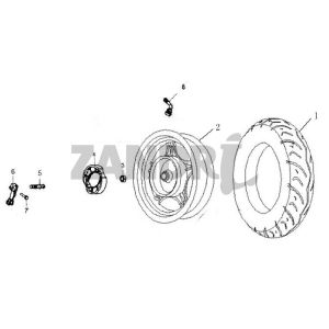 Rear wheel BTC Grande Retro GT1 blue cream metallic