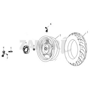 Rear wheel BTC Grande Retro GT1 coffee cream