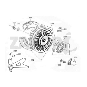 Rear wheel BTC Riva Sport dark blue