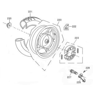 Rear wheel China R8 white