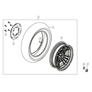 Rear Wheel Kymco Like 200i White