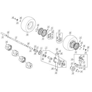 Rear Wheel Kymco Maxxer 90 Black