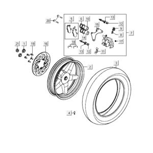 Rear wheel Kymco People S 300i