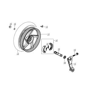 Rear wheel Kymco People S 4-stroke Elegance black