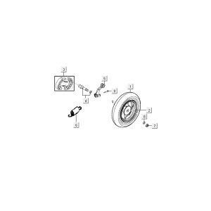 Rear wheel Kymco VP50i injection euro 4 tecno silver