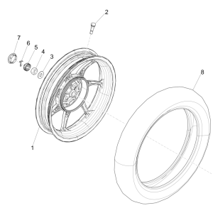 Piaggio Liberty 50 4-stroke rear wheel (IGET Euro 5)