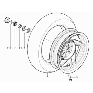 Piaggio Typhoon 50 2-stroke Euro 3 2011 rear wheel