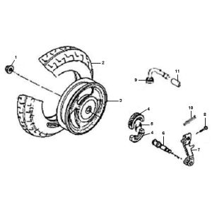 Rear wheel Pronto Junior 4-stroke