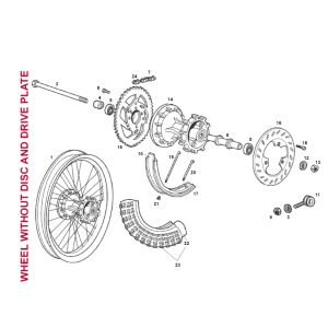 Rear wheel SENDA R X-TREME 2007 E2 3ED