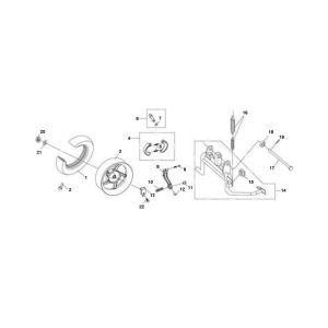 Rear wheel Sym Jet Sport-X 2-stroke