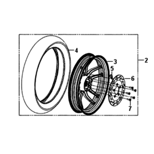 Sym Symphony ST E3 rear wheel