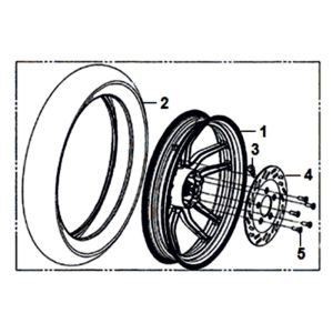 Rear wheel Sym Symphony ST euro4