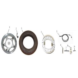 Rear wheel Turbo Cx-50 4-stroke