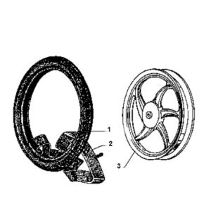 Rear wheel Vespa Ciao 2-stroke