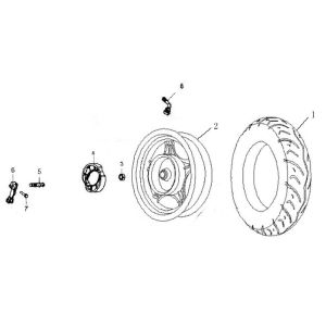 Rear wheel Znen Grand Retro anthracite